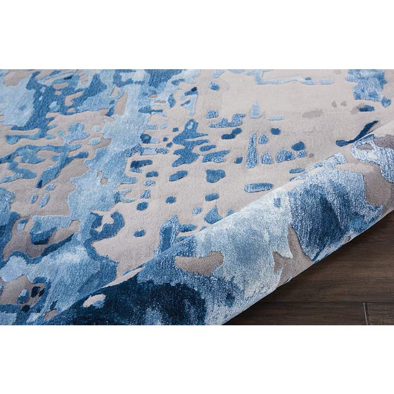 Image 4 Nourison Prismatic PRS10 5'6"x7'5" Blue Gray Wool Area Ru more views