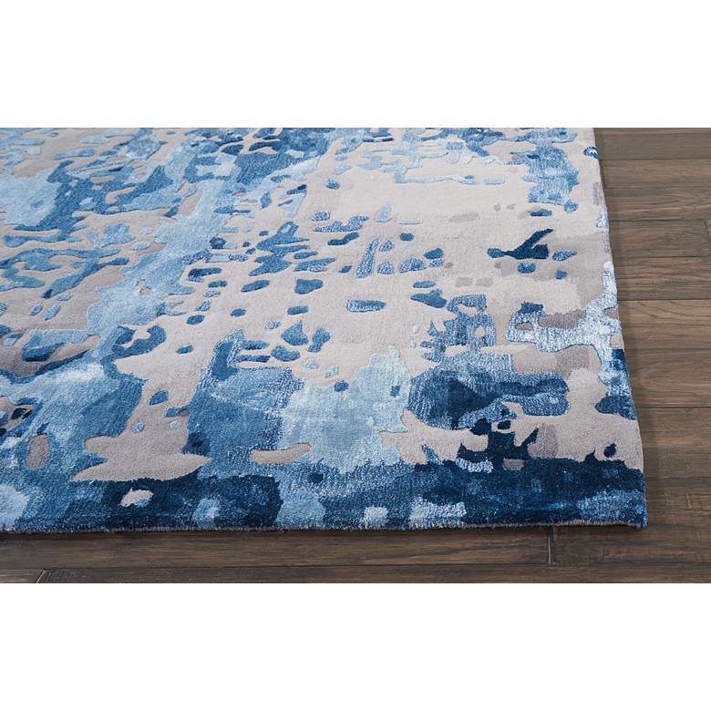 Image 5 Nourison Prismatic PRS10 5'6"x7'5" Blue Gray Wool Area Ru more views