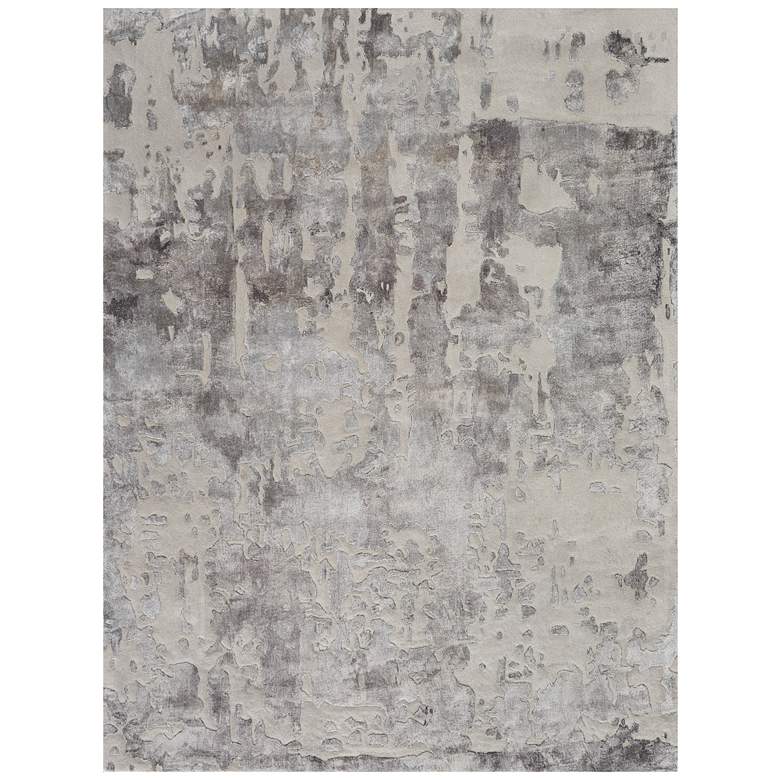 Image 2 Nourison Prismatic PRS12 5'6"x7'5" Silver Gray Wool Area 