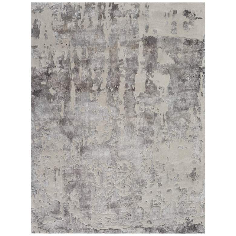 Image 2 Nourison Prismatic PRS12 5'6"x7'5" Silver Gray Wool Area
