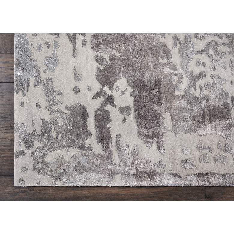 Image 3 Nourison Prismatic PRS12 5'6"x7'5" Silver Gray Wool Area more views