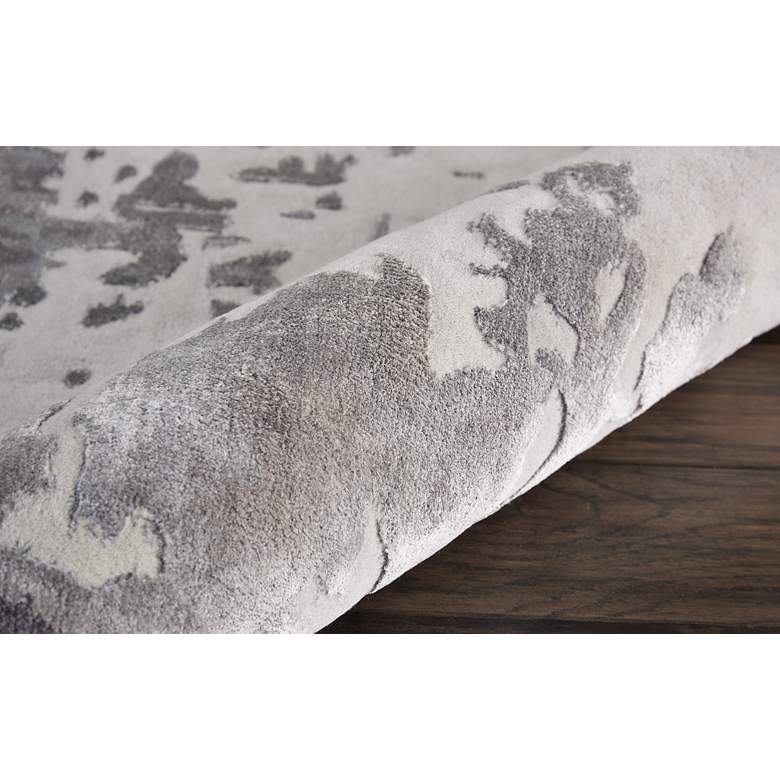 Image 4 Nourison Prismatic PRS12 5'6"x7'5" Silver Gray Wool Area more views
