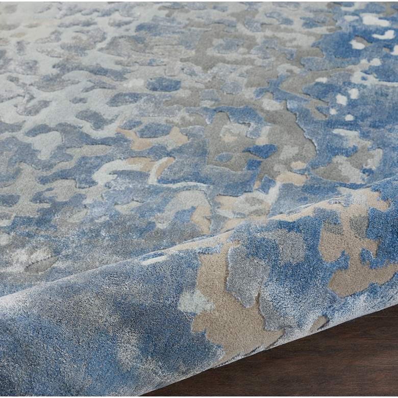 Image 6 Nourison Prismatic PRS17 5'6"x7'5" Denim Wool Area Rug more views