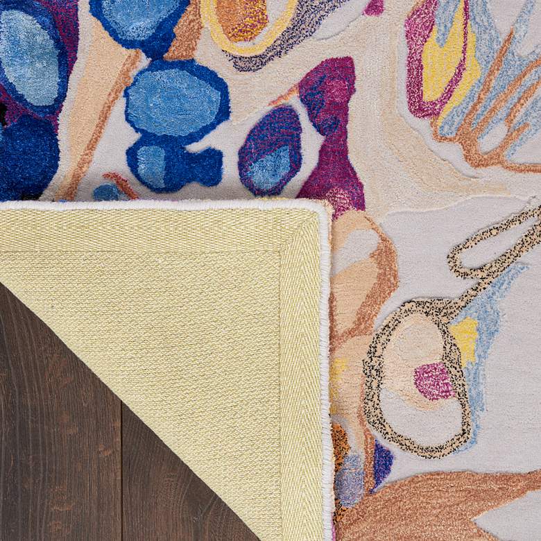 Image 4 Nourison Prismatic PRS20 5'6"x7'5" Gray Lilac Wool Area R more views