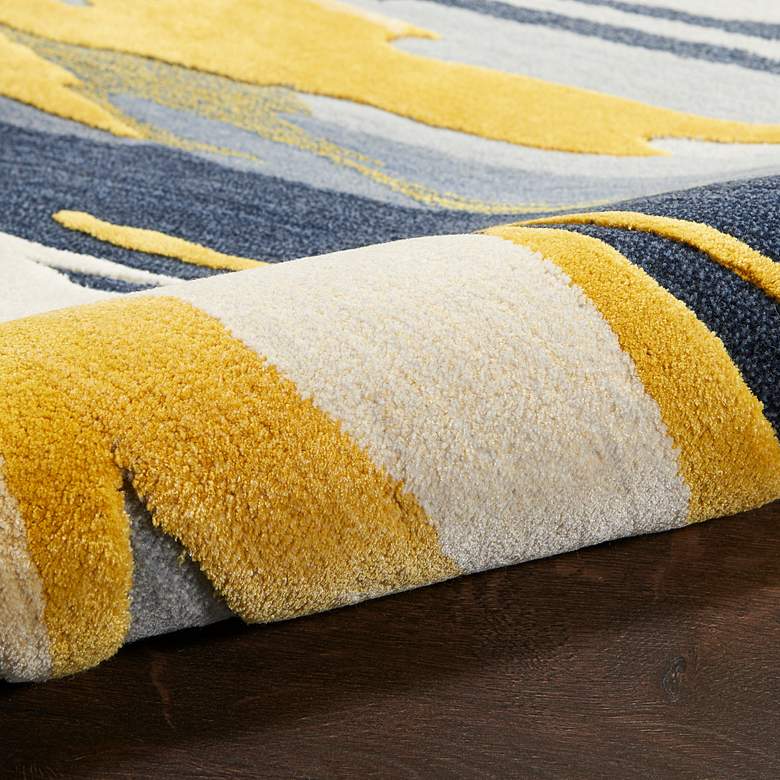 Image 7 Nourison Prismatic PRS24 5'6"x7'5" Gray Gold Wool Area Ru more views