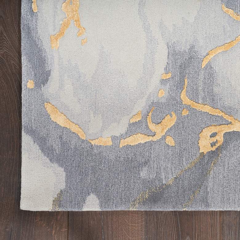 Image 3 Nourison Prismatic PRS28 5'6"x7'5" Gray Gold Wool Area Ru more views