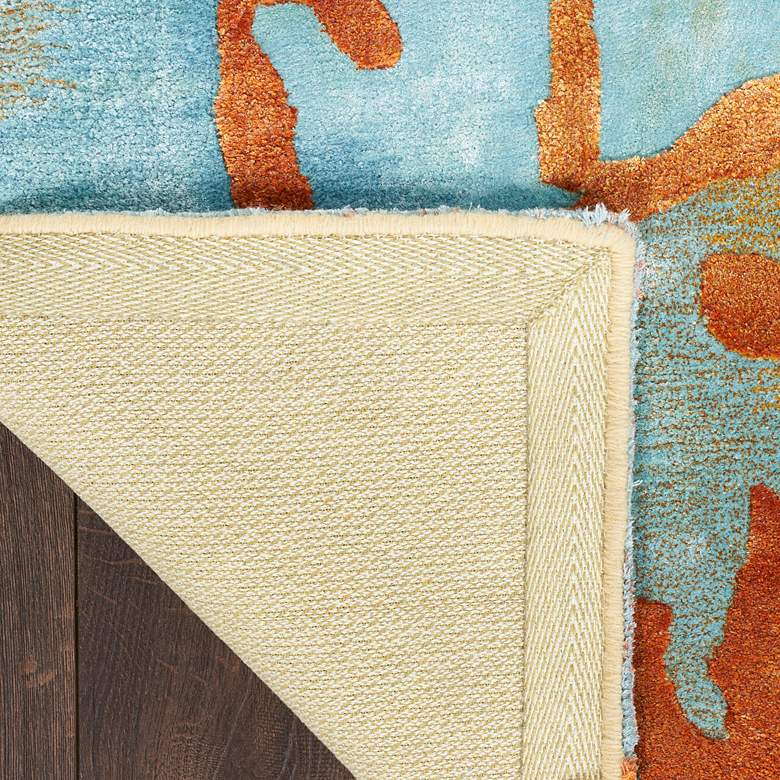 Image 4 Nourison Prismatic PRS29 5'6"x7'5" Gold Blue Wool Area Ru more views