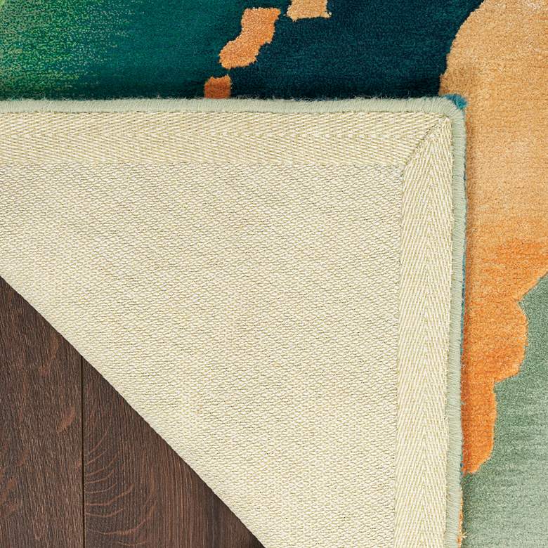 Image 4 Nourison Prismatic PRS30 5'6"x7'5" Emerald Wool Area Rug more views