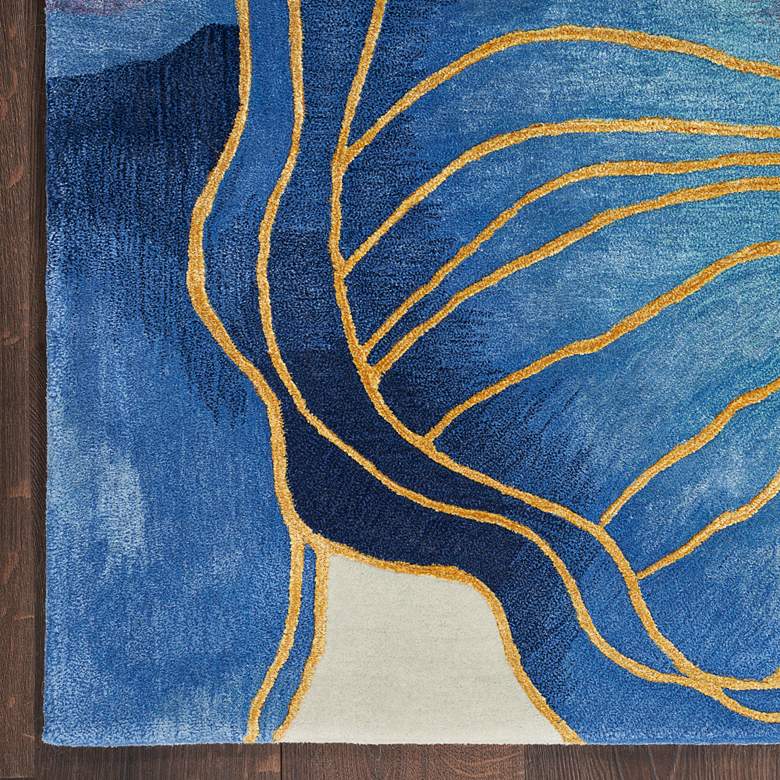 Image 3 Nourison Prismatic PRS32 7'9"x9'9" Blue Purple Wool Area more views