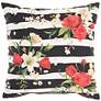 Nourison Red Roses 18" Square Outdoor Throw Pillow