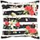 Nourison Red Roses 18" Square Outdoor Throw Pillow