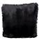 Nourison Remen Poly Faux Fur 22" Square Black Pillow
