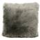 Nourison Remen Poly Faux Fur 22" Square Gray Pillow