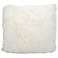 Nourison Remen Poly Faux Fur 22" Square White Pillow