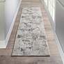 1_Nourison Royal Terrace 2'2" x 7'6" Ivory Blue Indoor Rug