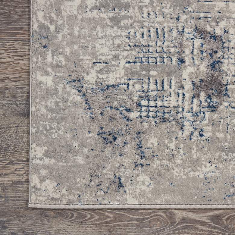 Image 3 Nourison Royal Terrace 2'2" x 7'6" Ivory Blue Indoor Rug more views