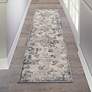 1_Nourison Royal Terrace 2'2" x 7'6" Ivory/Grey Indoor Rug