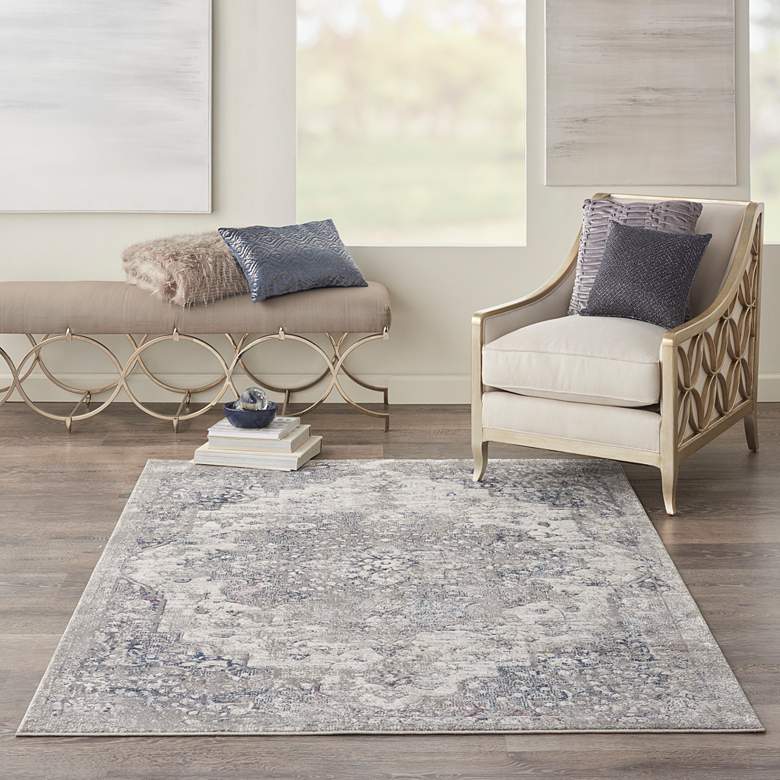 Image 1 Nourison Royal Terrace 5'3" x 7'3" Beige Blue Indoor Rug