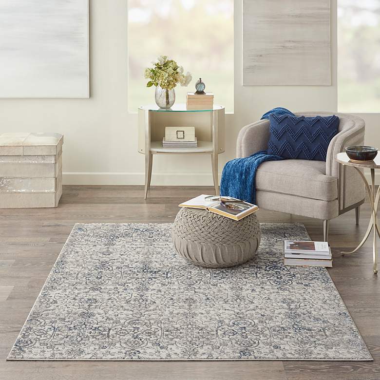 Image 1 Nourison Royal Terrace 5'3" x 7'3" Beige Blue Indoor Rug