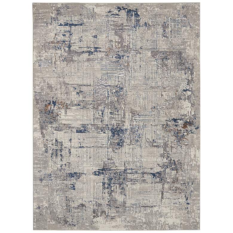 Image 2 Nourison Royal Terrace 5'3" x 7'3" Ivory Blue Indoor Rug