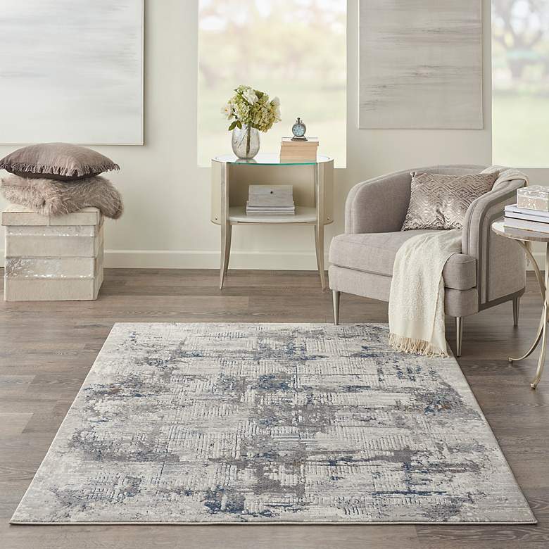 Image 1 Nourison Royal Terrace 5'3" x 7'3" Ivory Blue Indoor Rug