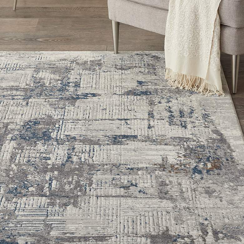 Image 5 Nourison Royal Terrace 5'3" x 7'3" Ivory Blue Indoor Rug more views