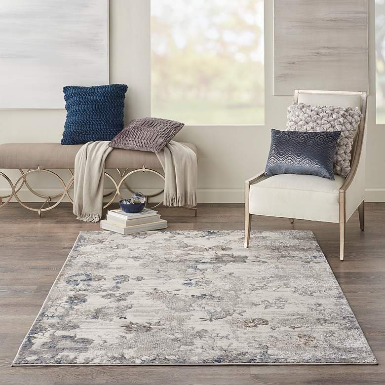 Image 1 Nourison Royal Terrace 5'3" x 7'3" Ivory/Grey Indoor Rug