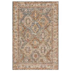 Image1 of Nourison Sahar SHR01 3'11"x5'11" Blue Rectangular Area Ru
