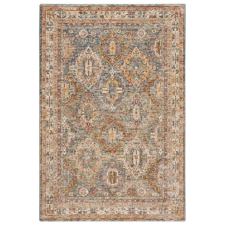 Image 1 Nourison Sahar SHR01 5&#39;3 inchx7&#39;8 inch Blue Rectangular Area Rug