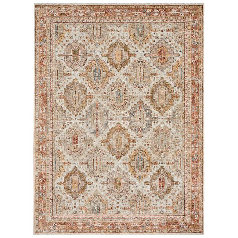 Image 2 Nourison Sahar SHR01 5&#39;3 inchx7&#39;8 inch Multi-Color Ivory Area Rug