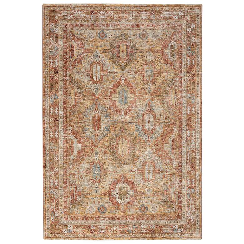 Image 2 Nourison Sahar SHR01 5&#39;3 inchx7&#39;8 inch Rust Rectangular Area Rug