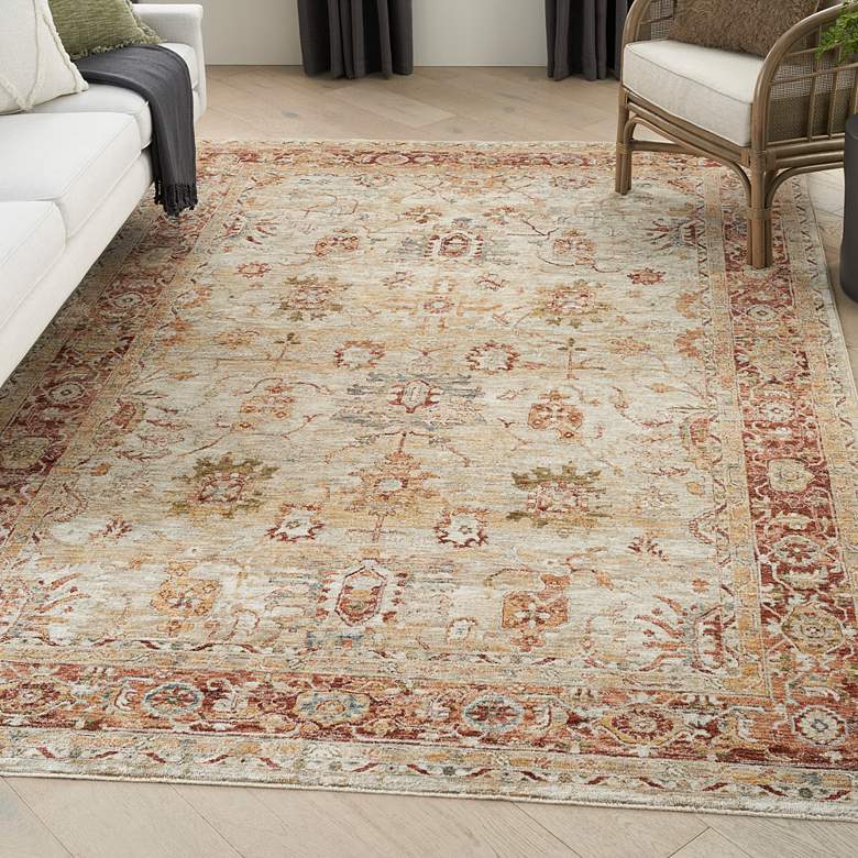 Image 1 Nourison Sahar SHR02 5&#39;3 inchx7&#39;8 inch Ivory Rectangular Area Rug