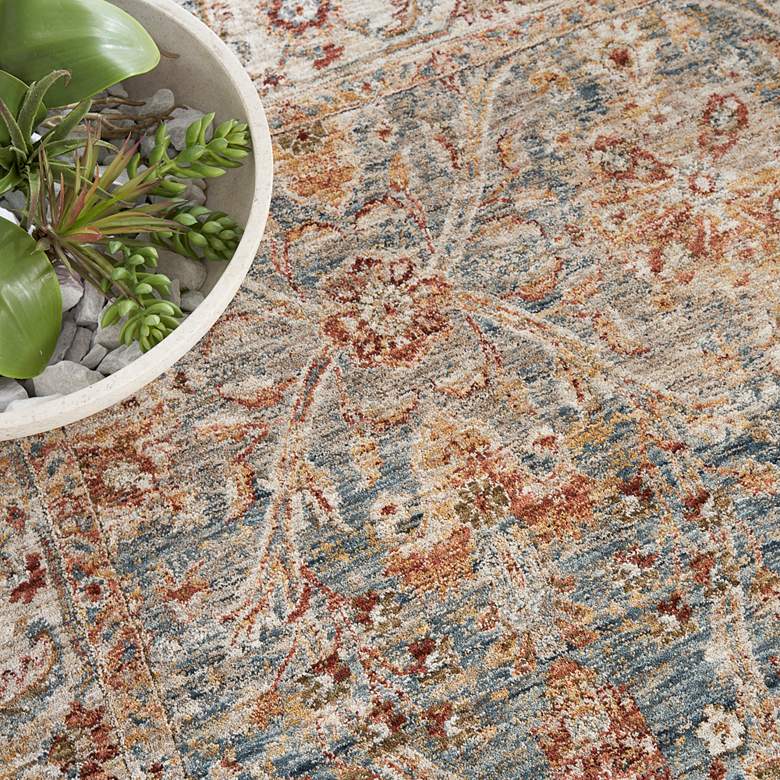 Image 5 Nourison Sahar SHR03 5'3"x7'8" Blue Rectangular Area Rug more views