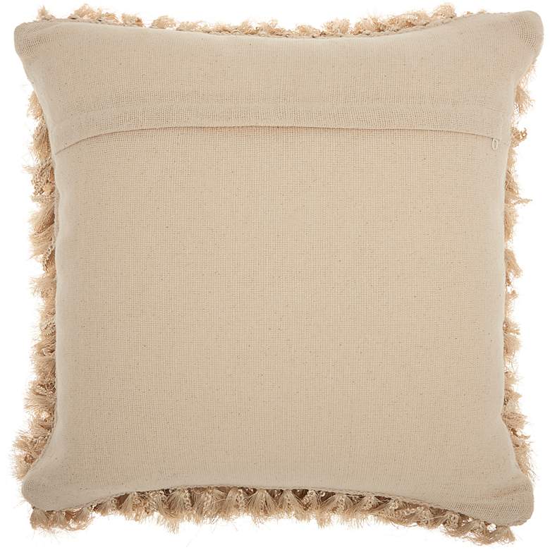 Image 3 Nourison Shag Beige Braided 20 inch Square Throw Pillow more views