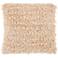 Nourison Shag Beige Loop Texture 20" Square Throw Pillow