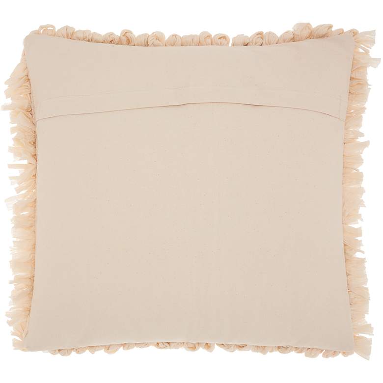 Image 3 Nourison Shag Beige Loop Texture 20" Square Throw Pillow more views
