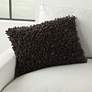 Nourison Shag Charcoal 20" x 14" Decorative Throw Pillow