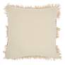 Nourison Shag Cream Metallic Ribbon 20" Square Throw Pillow