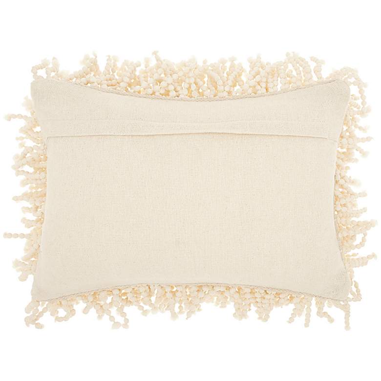 Image 2 Nourison Shag Ivory Skinny Fugga 20" x 14" Throw Pillow more views