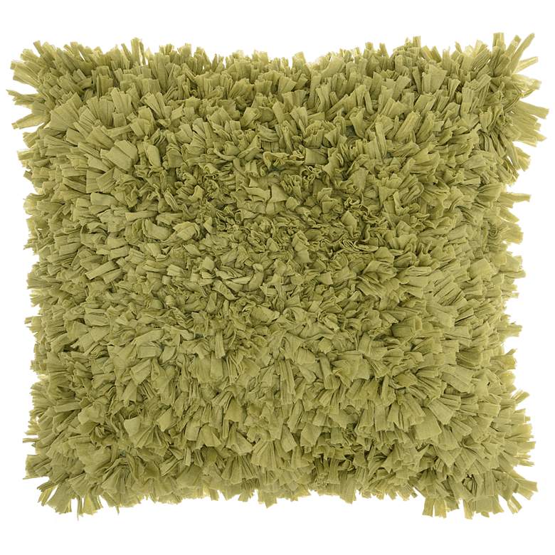 Image 2 Nourison Shag Lime 17 inch Square Throw Pillow