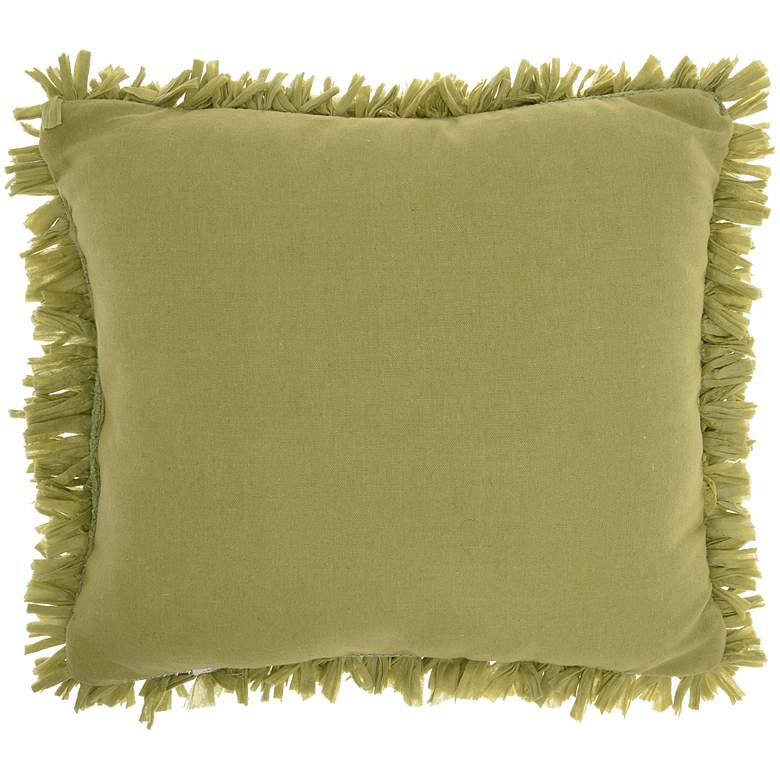 Image 4 Nourison Shag Lime 17 inch Square Throw Pillow more views