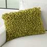 Nourison Shag Lime 20" x 14" Decorative Throw Pillow