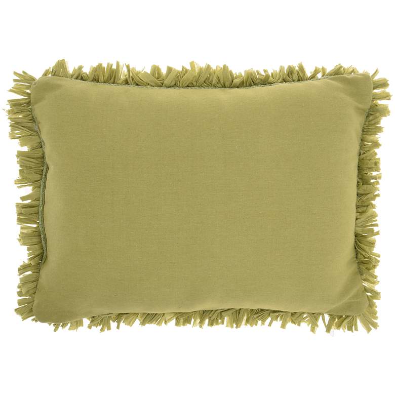 Image 4 Nourison Shag Lime 20 inch x 14 inch Decorative Throw Pillow more views