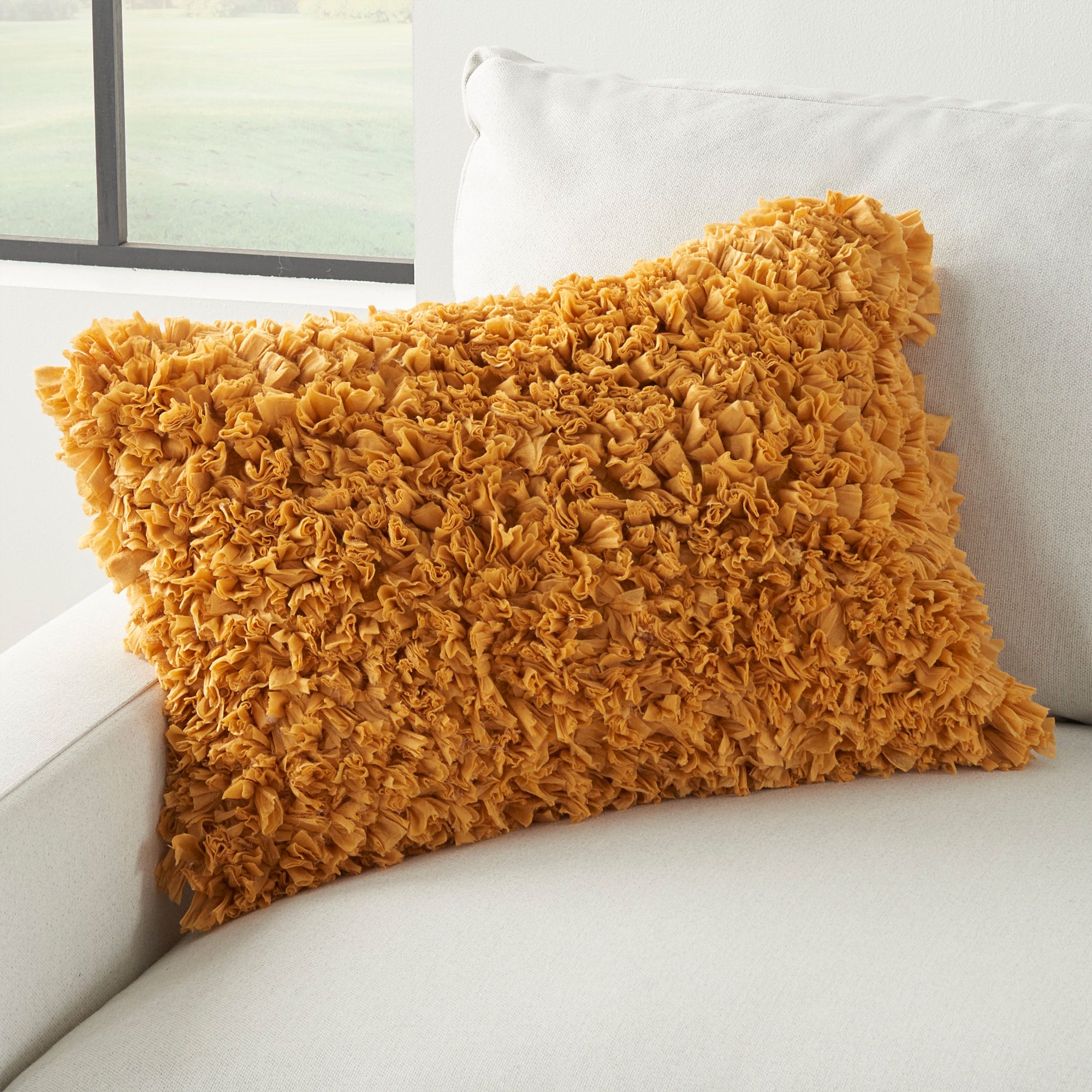 Burnt yellow throw pillows hot sale