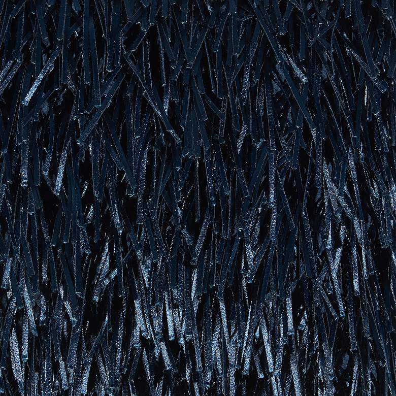 Image 3 Nourison Shag Navy Metallic Ribbon 20" Square Throw Pillow more views