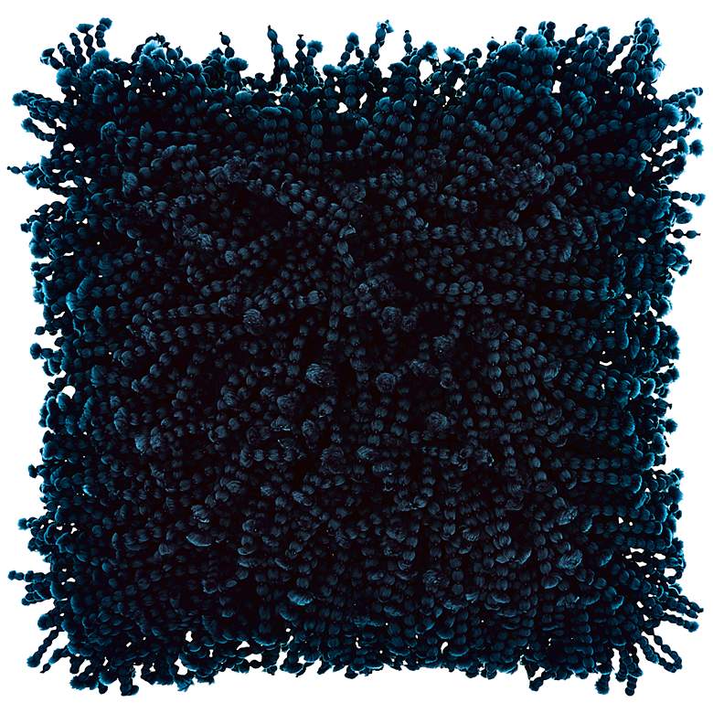 Image 1 Nourison Shag Navy Skinny Fugga 20" Square Throw Pillow