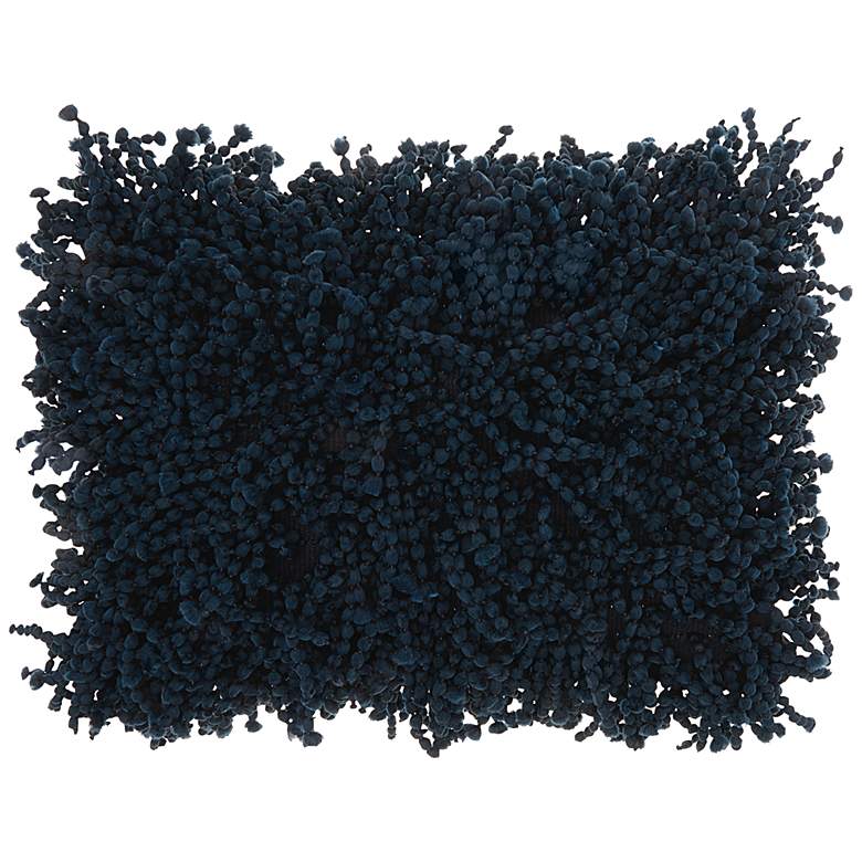 Image 1 Nourison Shag Navy Skinny Fugga 20" x 14" Throw Pillow
