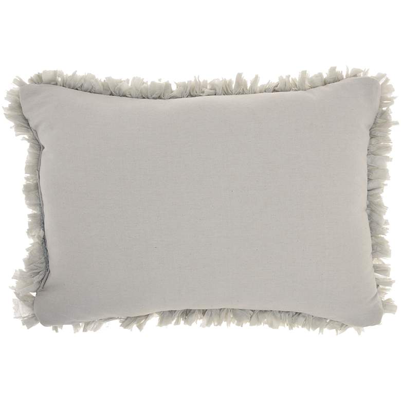 Image 4 Nourison Shag Silver 20" x 14" Decorative Throw Pillow more views