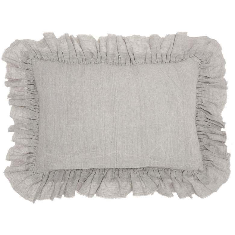 Image 4 Nourison Sofia Gray 24"x16" Decorative Throw Pillow more views
