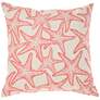 Nourison Starfish and Wave 18" Square Outdoor Throw Pillow